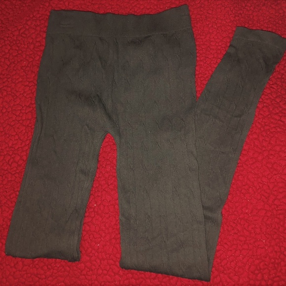 Maroon and Gray Leggings - Picture 1 of 2